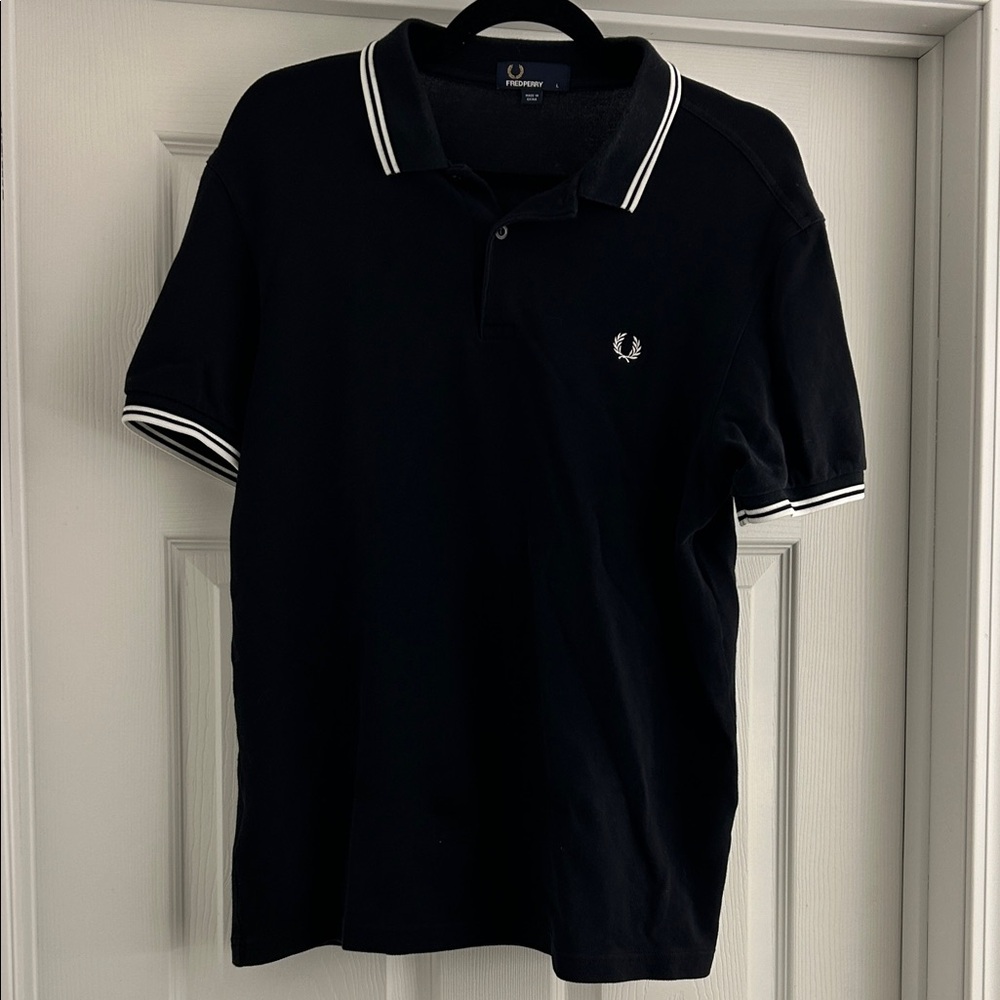 Men’s Fred Perry Polo Black Sz L
